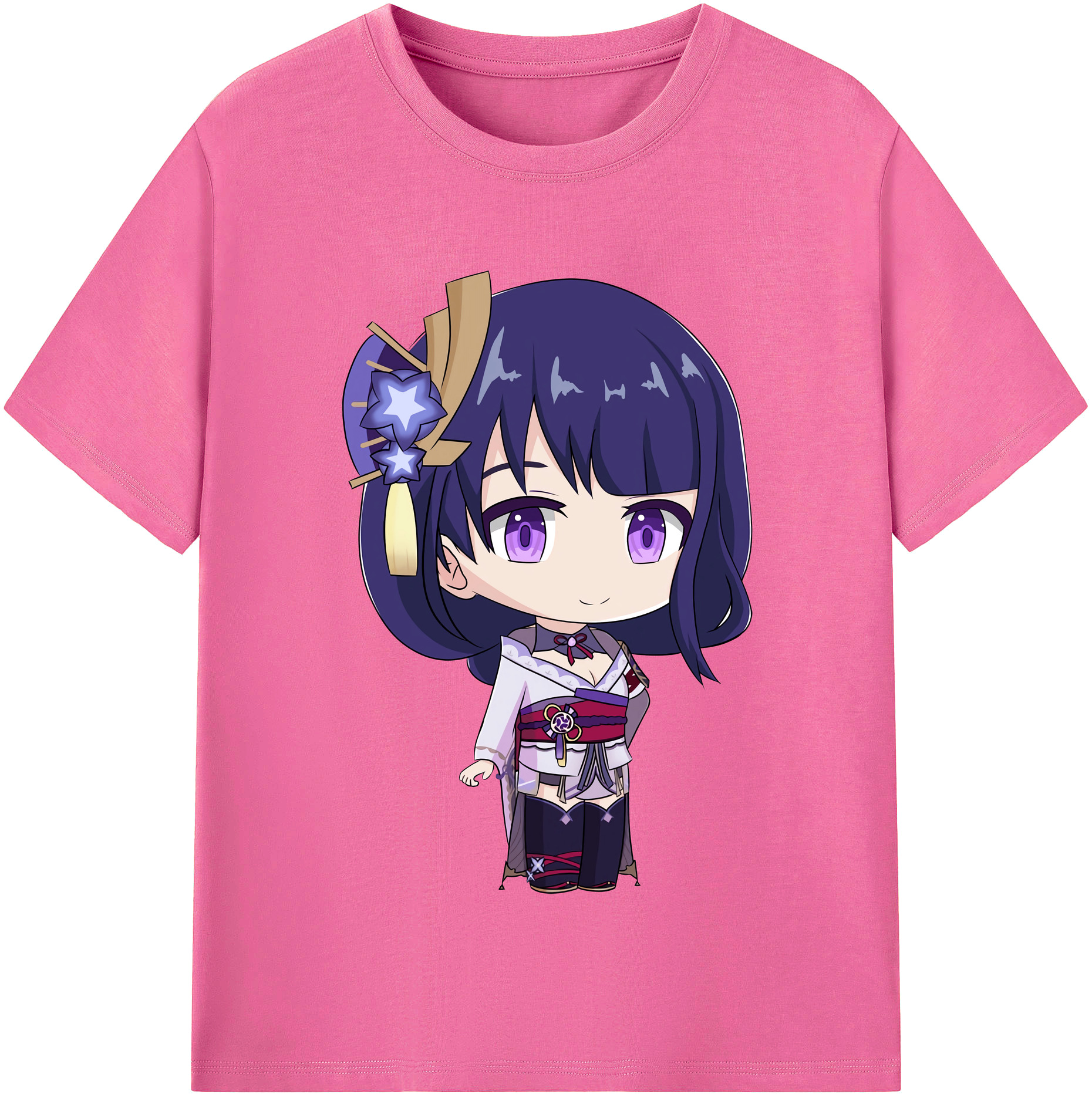 げんし神 雷電将軍 らいでんしょうぐん genshin Raiden Shogun レディースカジュアルプリントTシャツ（綿100％）